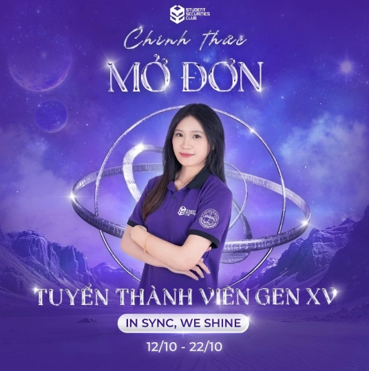 CLB Chứng khoán Sinh viên SSC (NEU) chính thức mở đơn tuyển thành viên Gen XV