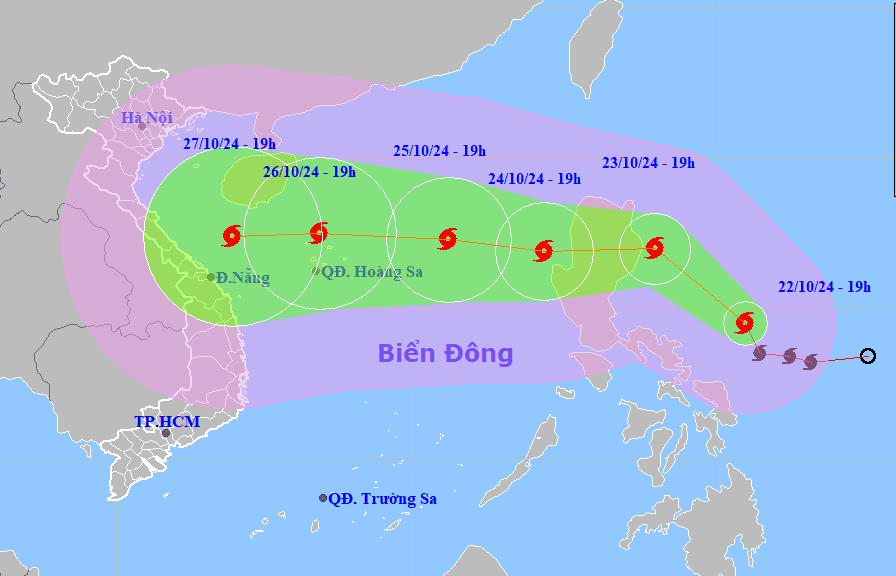 Bão Trà Mi sắp vào Biển Đông, tăng cấp rất nhanh ảnh 1