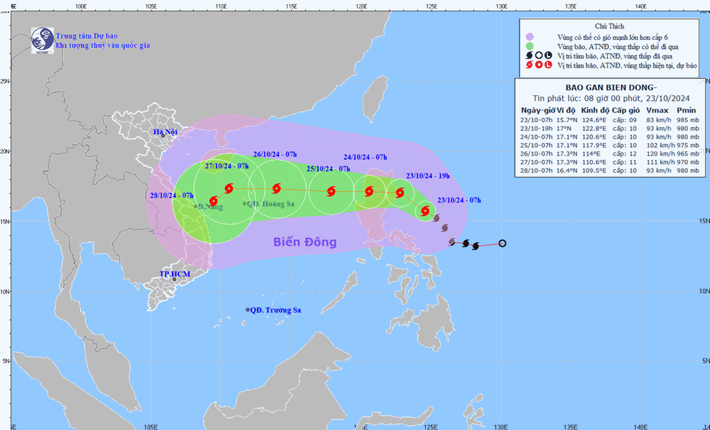 Người dân lưu ý: Bão Trà Mi giật cấp 11 hướng thẳng vào biển Đông - ảnh 1