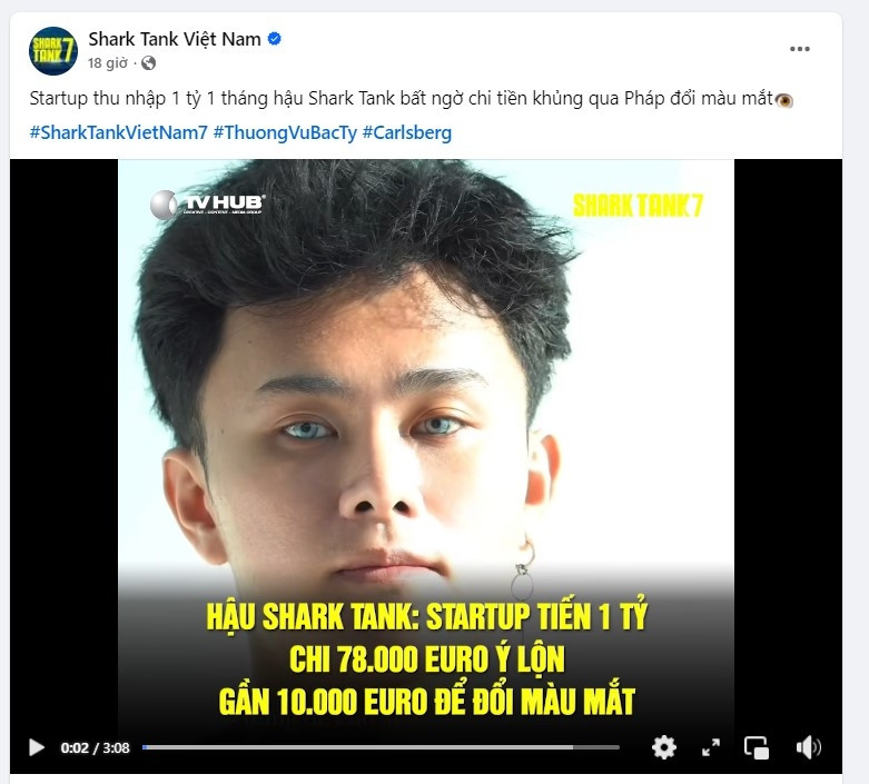 'Tiến 1 tỷ' từng bị Shark Bình khuyên 'bớt chém gió đi', vừa chi 10.000 Euro để đổi màu mắt