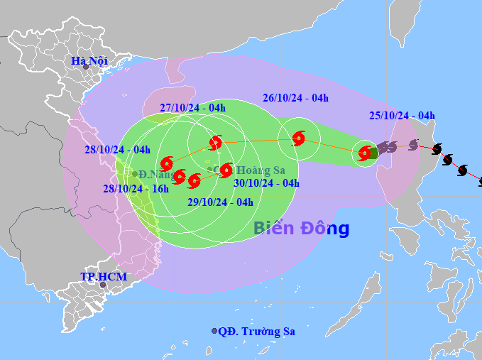 Bão Trà Mi tăng cấp, miền Trung mưa lớn diện rộng ảnh 1