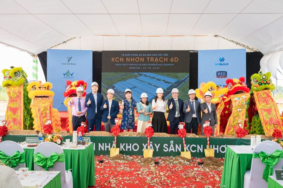 Tập đoàn KCN Việt Nam khởi công nhà kho xây sẵn chất lượng cao 15ha tại Đồng Nai