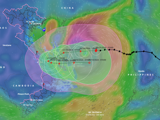 Bão Trà Mi mạnh lên cấp 11, miền Trung mưa dữ dội từ chiều tối nay ảnh 1