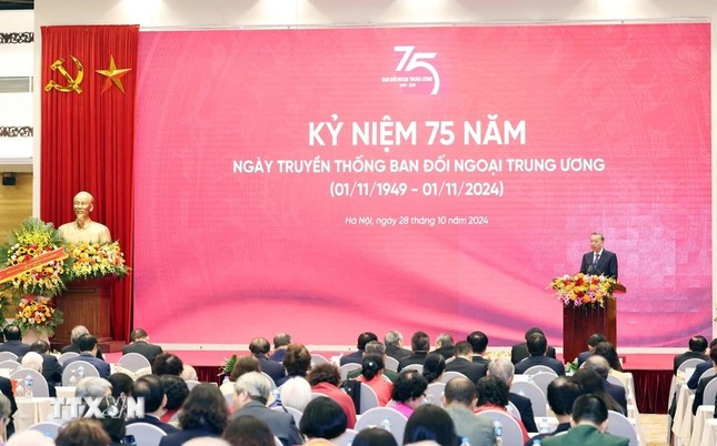 Tổng Bí thư Tô Lâm dự kỷ niệm 75 năm Ngày truyền thống Ban Đối ngoại Trung ương ảnh 3