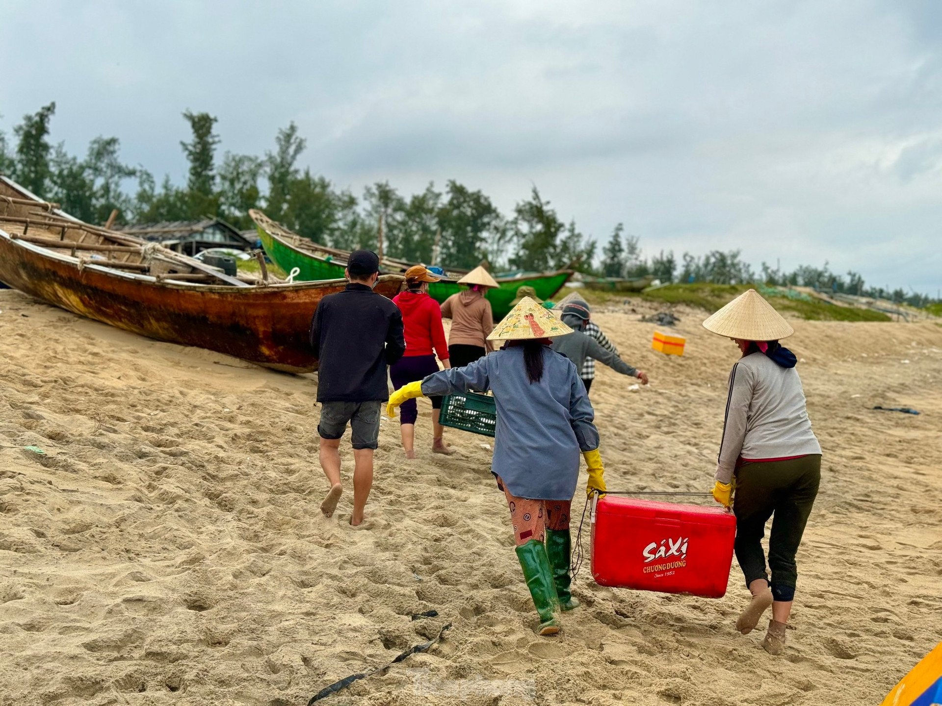 ‘Thót tim’ cảnh ngư dân vùng bãi ngang Quảng Ngãi thi gan với sóng ra khơi mùa biển động ảnh 24