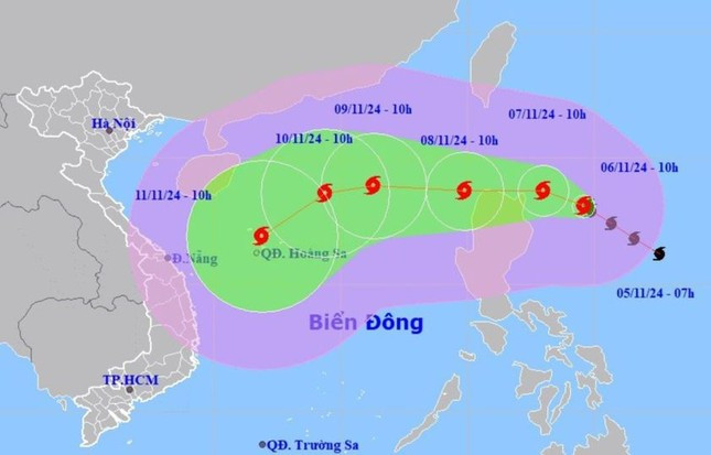 Bão YINXING gần biển Đông, các tỉnh từ Quảng Ninh đến Bình Thuận cần chủ động ứng phó ảnh 1