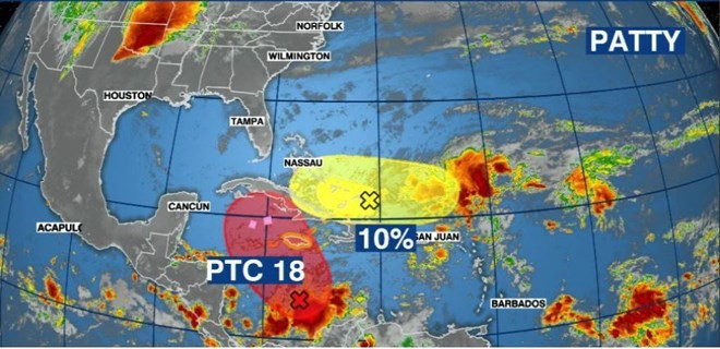 Bão Rafael “nuốt chửng” áp thấp, tăng cấp liên tục tiến vào biển Caribe - ảnh 1