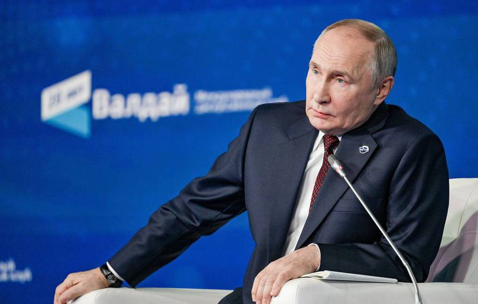 Tổng thống Nga Vladimir Putin phát biểu với báo giới bên lề Diễn đàn Valdai tổ chức ở Sochi ngày 7/11. Ảnh: Tass