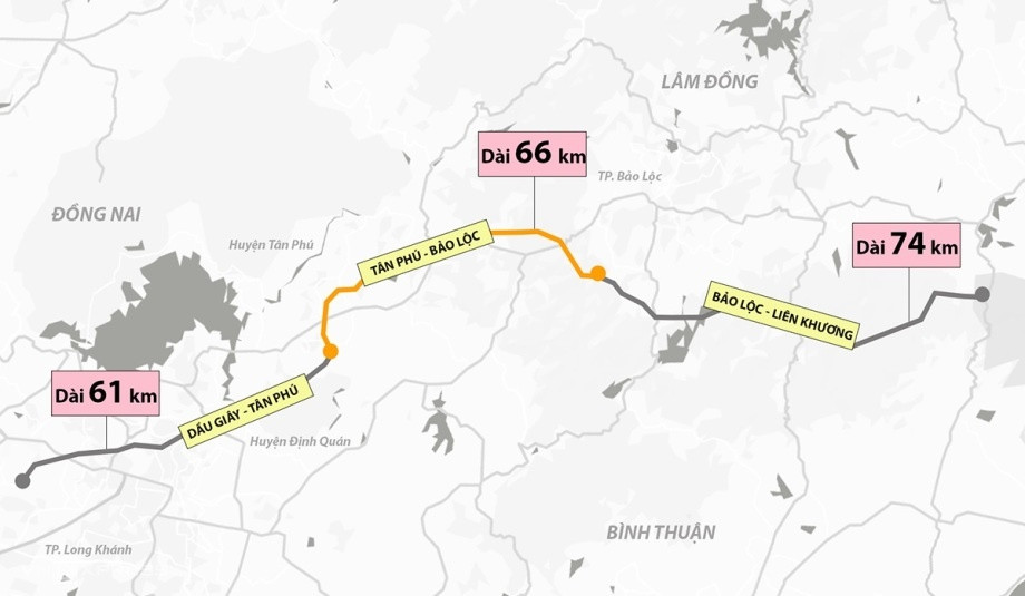 Chuyển động mới của dự án cao tốc Bảo Lộc - Liên Khương dài hơn 73km