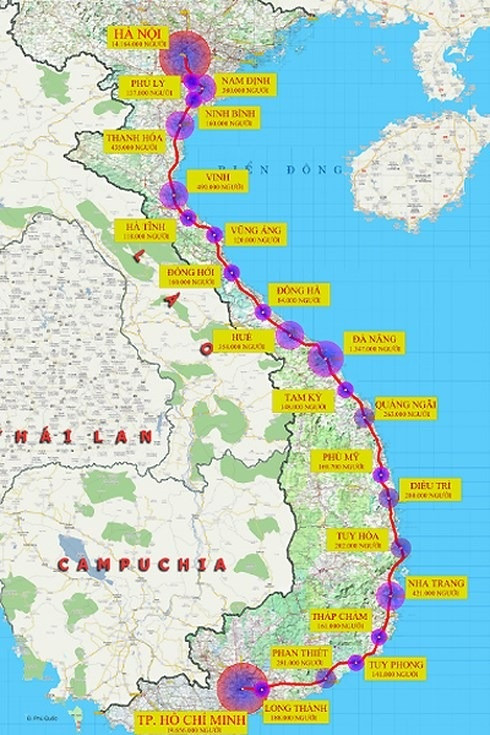 Dự án dự án đường sắt tốc độ cao Bắc - Nam dự kiến hoàn thành vào năm 2037