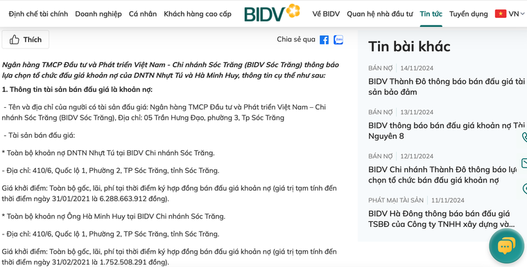 Kết luận thanh tra tại BIDV Sóc Trăng bị tẩy xoá nhiều nội dung ảnh 1