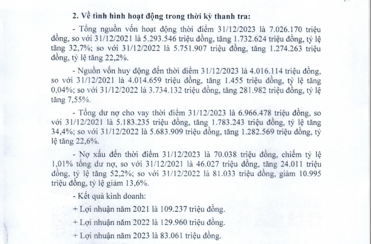 Kết luận thanh tra tại BIDV Sóc Trăng bị tẩy xoá nhiều nội dung ảnh 2