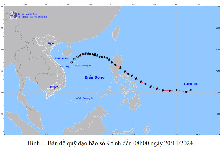 Trung tâm Dự báo khí tượng thủy văn phát bản tin cuối cùng về cơn bão số 9- Ảnh 1.