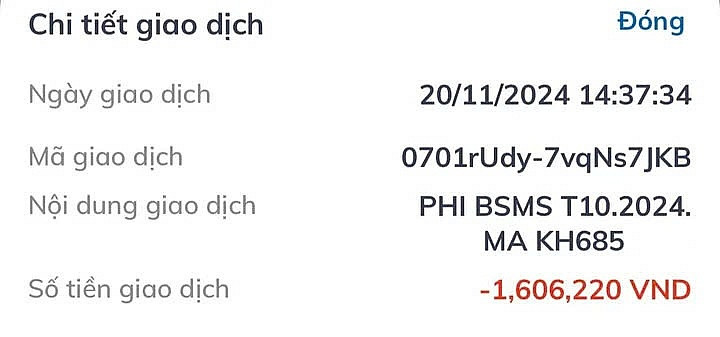 Khách hàng BIDV ngỡ ngàng khi bị thu phí SMS banking gần 1 triệu đồng