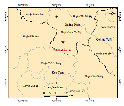 Vừa xảy ra hai trận động đất liên tiếp ở Quảng Nam ảnh 1