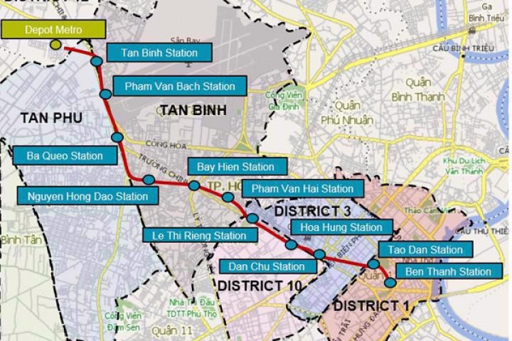 Tuyến Metro số 2 TP. HCM sẽ được đầu tư bằng vốn ngân sách địa phương