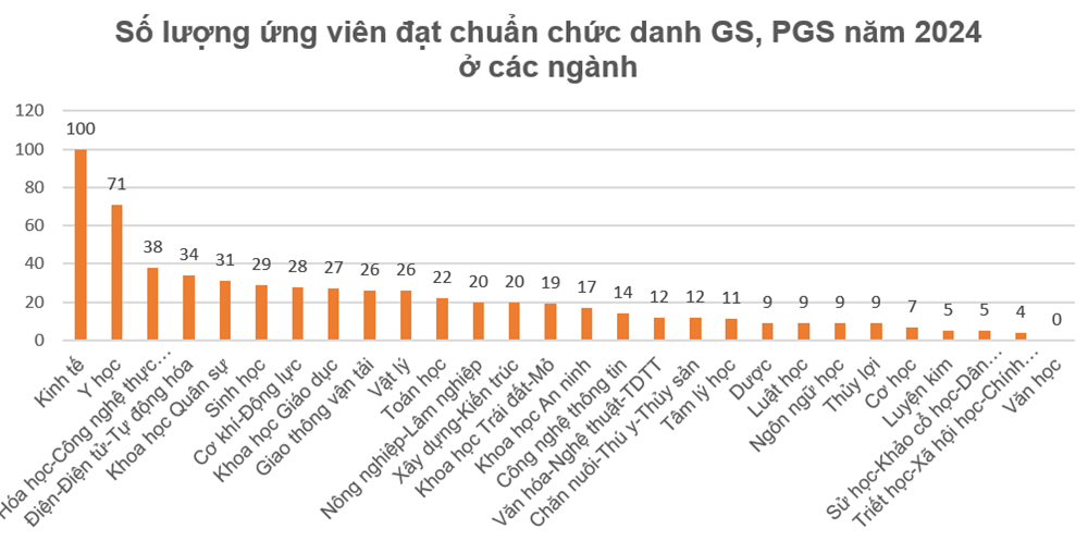 Ngành có số lượng tân giáo sư, phó giáo sư nhiều nhất Việt Nam năm 2024 với 100 ứng viên đạt chuẩn - ảnh 1