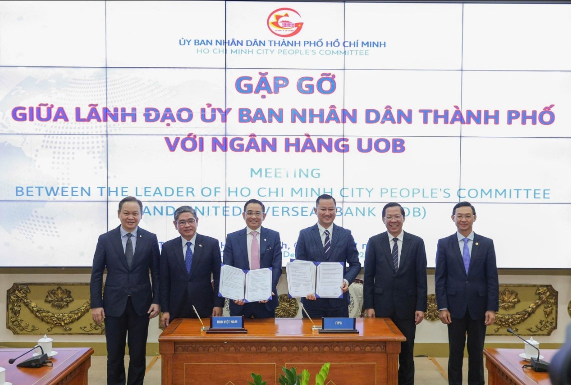 ITPC và Ngân hàng UOB Việt Nam ký kết biên bản ghi nhớ nhằm thúc đẩy đầu tư chất lượng cao vào TP Hồ Chí Minh và miền Nam Việt Nam