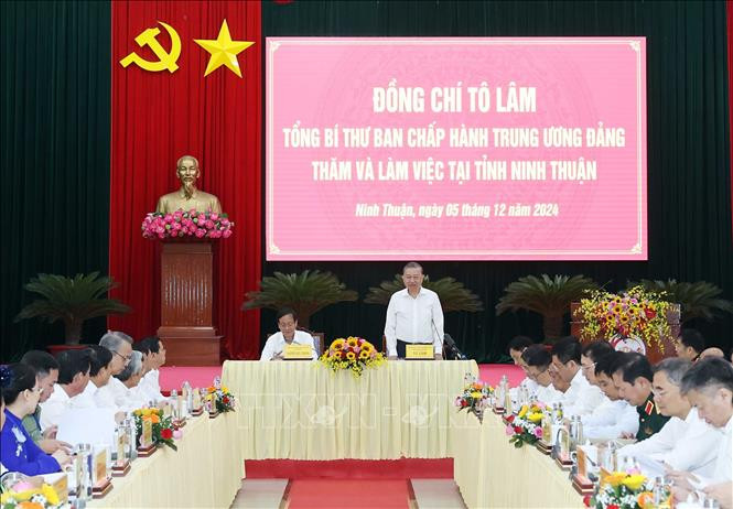 Tổng Bí thư Tô Lâm: Ninh Thuận tạo những bứt phá mới trong phát triển kinh tế-xã hội- Ảnh 2.