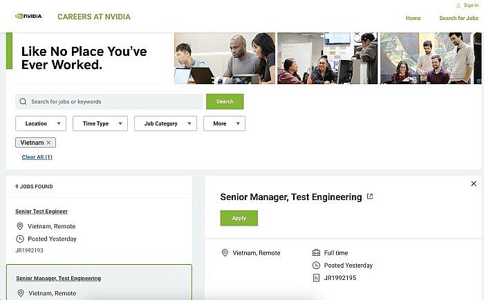 Nvidia đẩy mạnh tuyển dụng tại Việt Nam, đặt ra loạt tiêu chí 'không phải dạng vừa'