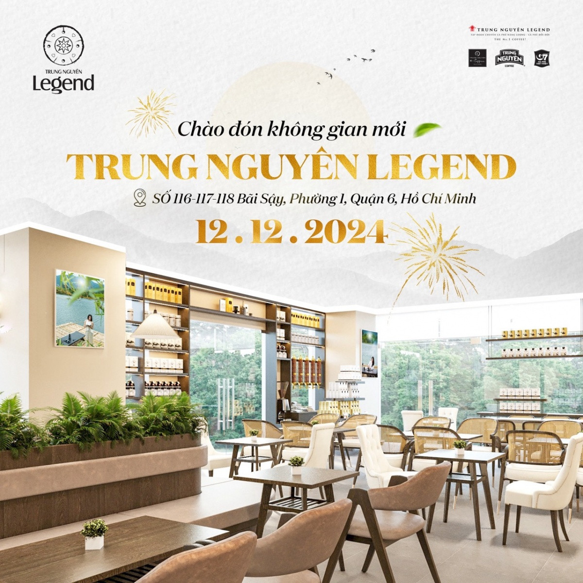 Ông Đặng Lê Nguyên Vũ khai trương 2 cửa hàng Trung Nguyên Legend tại những địa điểm văn hoá đặc biệt