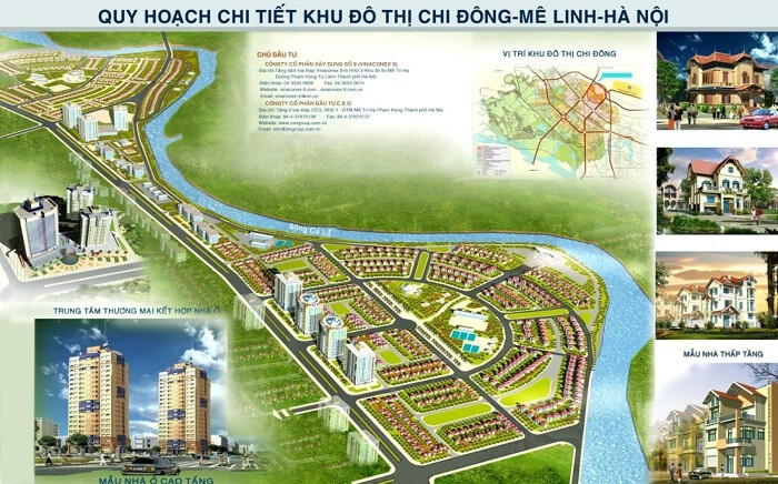 Phối cảnh Khu đô thị mới Chi Đông được quảng cáo trên một số trang rao bán bất động sản.