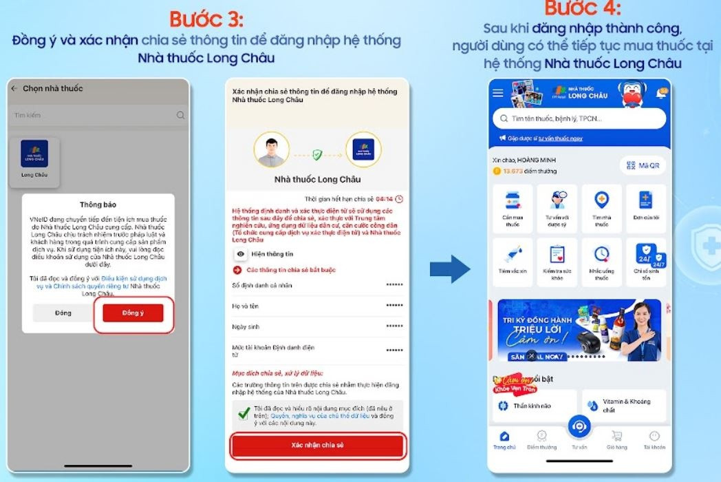 Cách mua thuốc trực tuyến trên ứng dụng VNeID