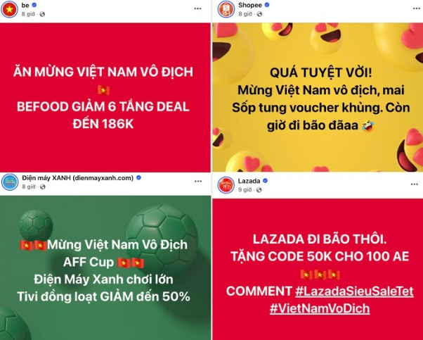 Loạt thương hiệu ‘tung bão’ khuyến mãi mừng tuyển Việt Nam vô địch ASEAN Cup 2024