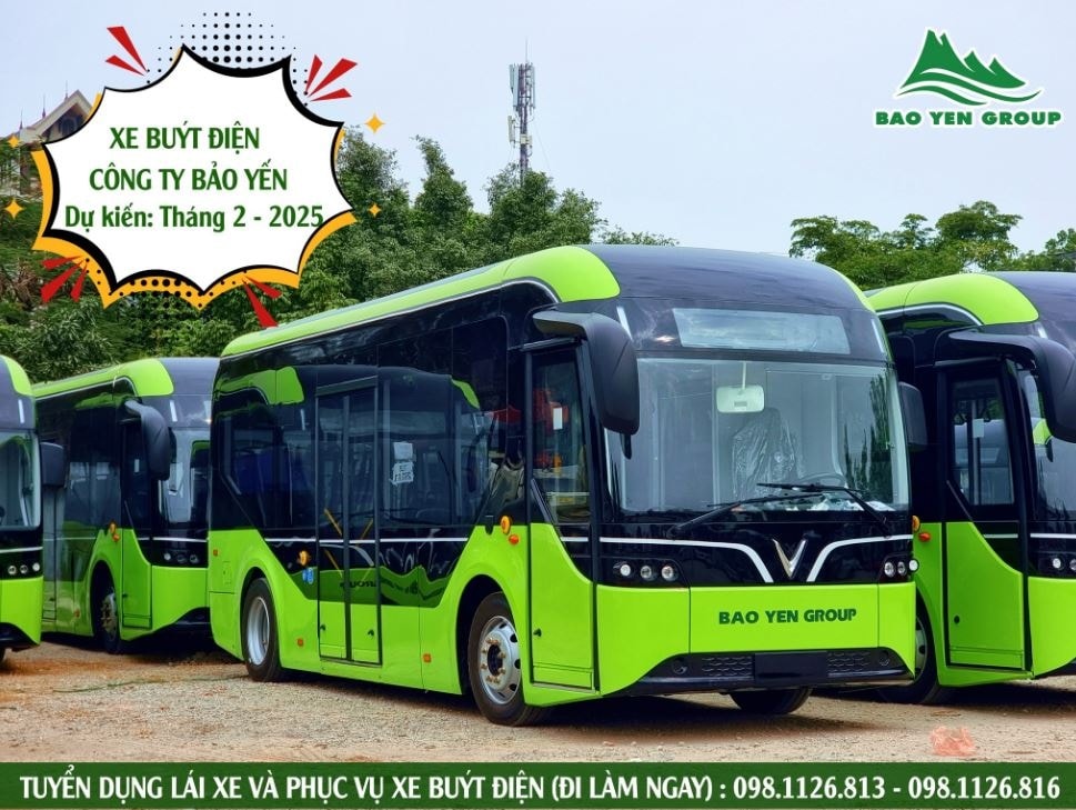 Bảo Yến Bus sẵn sàng triển khai các tuyến xe buýt điện tại Hà Nội bằng mẫu VinFast Green Bus 8