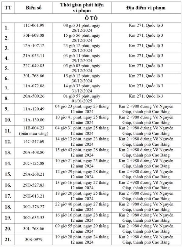  1.200 chủ xe có biển số sau liên hệ cơ quan công an để nộp phạt nguội - ảnh 2