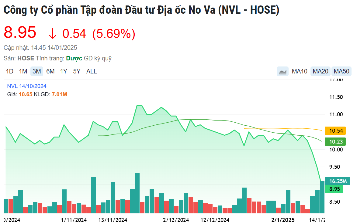 NVL giảm 14% từ đầu năm 2025, tài sản của ông Bùi Thành Nhơn còn lại bao nhiêu?