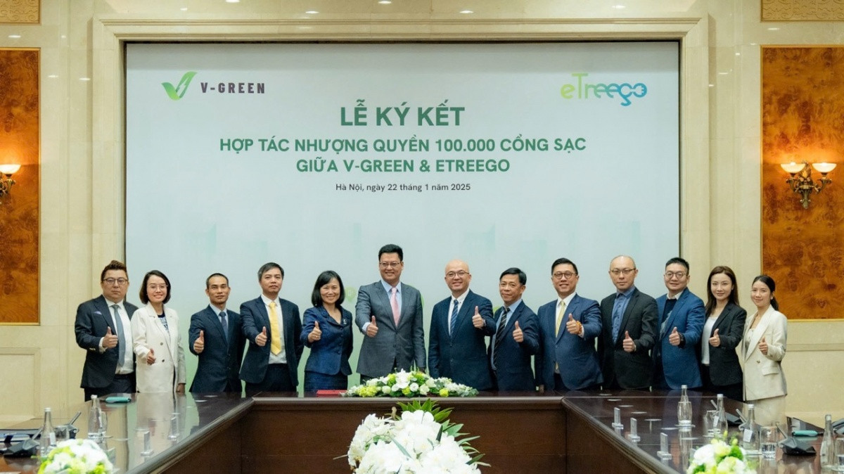 V-GREEN 'bắt tay' cùng đối tác ngoại phát triển 100.000 cổng sạc nhượng quyền VinFast tại 3 quốc gia