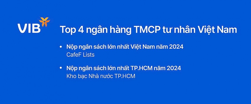 VIB: Lợi nhuận năm 2024 hơn 9.000 tỷ đồng, tăng trưởng tín dụng dẫn đầu ngành, đạt 22%