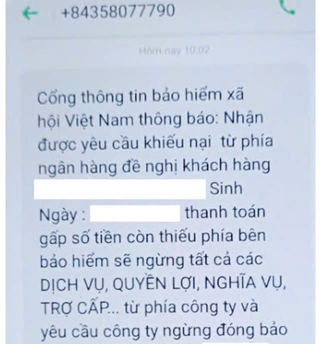 Sự thật đằng sau những tin nhắn yêu cầu thanh toán số tiền còn thiếu từ BHXH