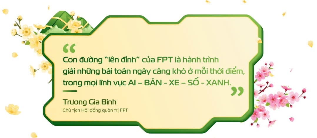 Chủ tịch Trương Gia Bình giải mã lộ trình 'lên đỉnh' của FPT: AI - BÁN - XE - SỐ - XANH