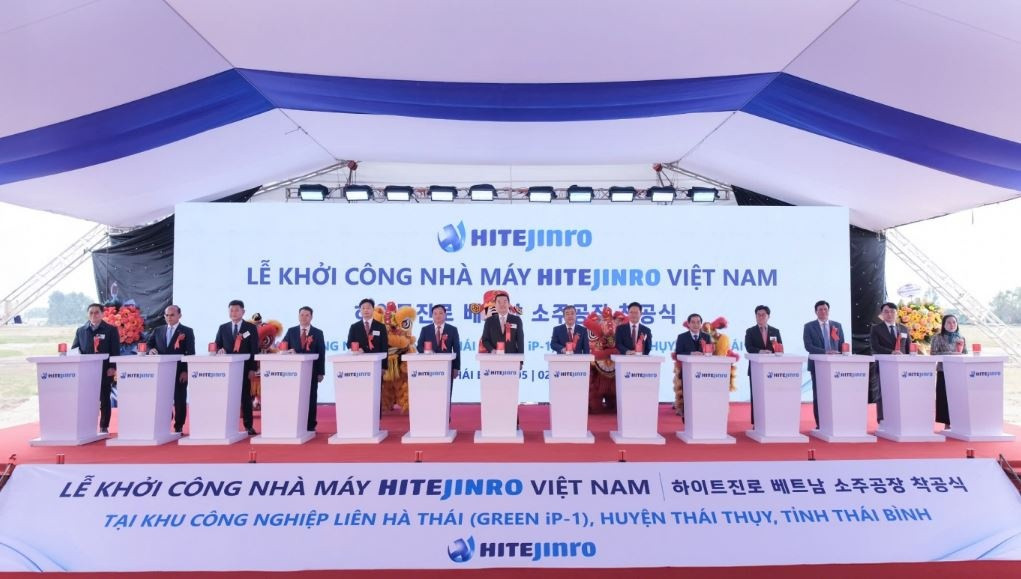 Khởi công nhà máy 100 triệu USD của công ty rượu lớn nhất Hàn Quốc tại Thái Bình: Điều chưa từng có trong 100 năm phát triển