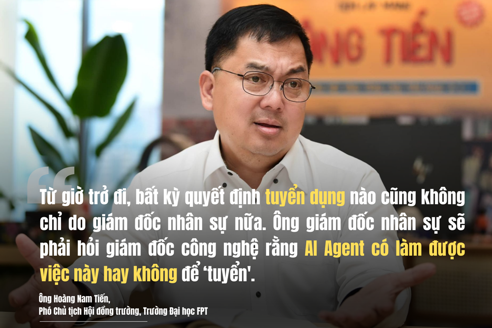 Ông Hoàng Nam Tiến: Giờ tuyển dụng phải hỏi AI có làm được không, nếu không làm được thì mới ‘tuyển nhân sự’ - ảnh 1