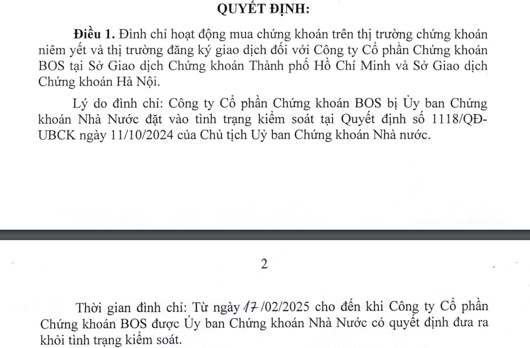 Công ty chứng khoán liên quan ông Trịnh Văn Quyết bị đình chỉ một phần hoạt động