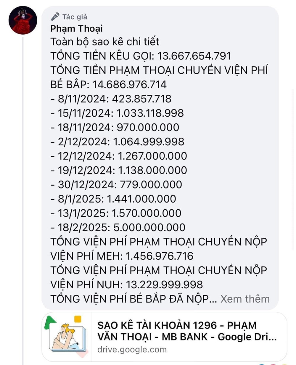 Phạm Thoại công khai 28 trang sao kê: Liệu số tiền thực nhận có vượt quá 16 tỷ như tin đồn? - ảnh 3