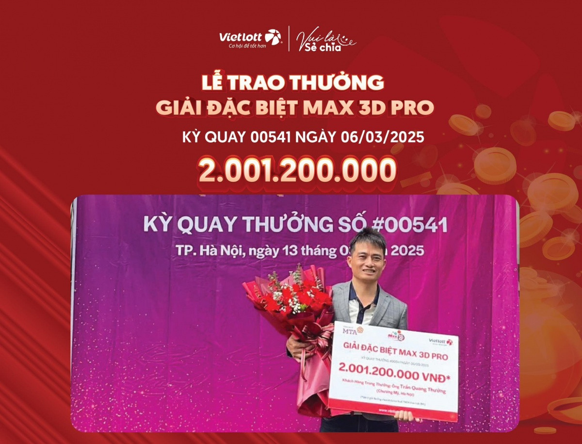 Một khách hàng may mắn trúng Vietlott không đeo mặt nạ lên nhận giải, bí quyết chọn số nhờ ‘tờ tiền lẻ sau khi đi chợ về’