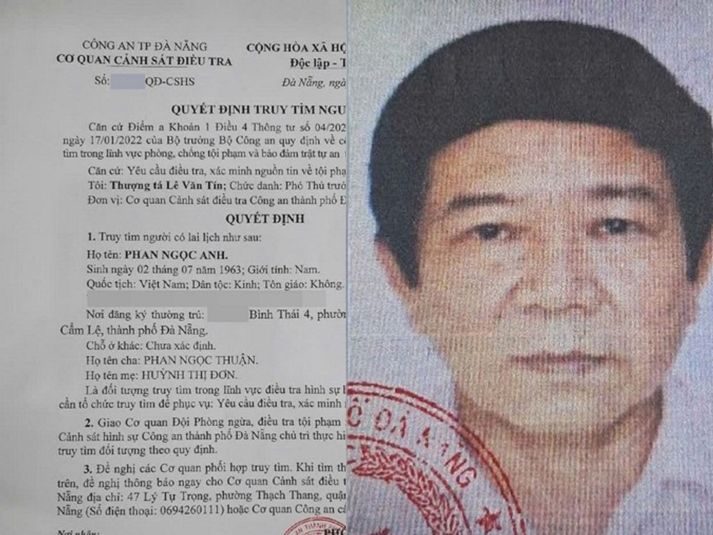 Đề nghị ai biết thông tin về Phan Ngọc Anh khẩn trương liên hệ với công an qua số điện thoại 0694.260.111