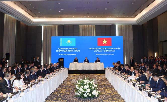 Tổng Bí thư Tô Lâm dự Tọa đàm bàn tròn doanh nghiệp Việt Nam - Kazakhstan- Ảnh 3. Tổng Bí thư Tô Lâm dự Tọa đàm bàn tròn doanh nghiệp Việt Nam - Kazakhstan- Ảnh 3.
