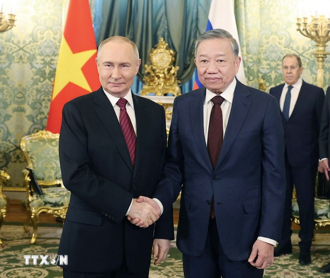 Tổng Bí thư Tô Lâm hội đàm hẹp với Tổng thống Nga Vladimir Putin ảnh 1