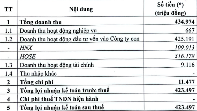 Lý do VNX bị giảm lãi ảnh 1