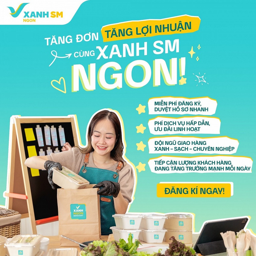 Xanh SM chính thức tham gia vào mảng giao đồ ăn, cạnh tranh Shopee Food và Grab Food