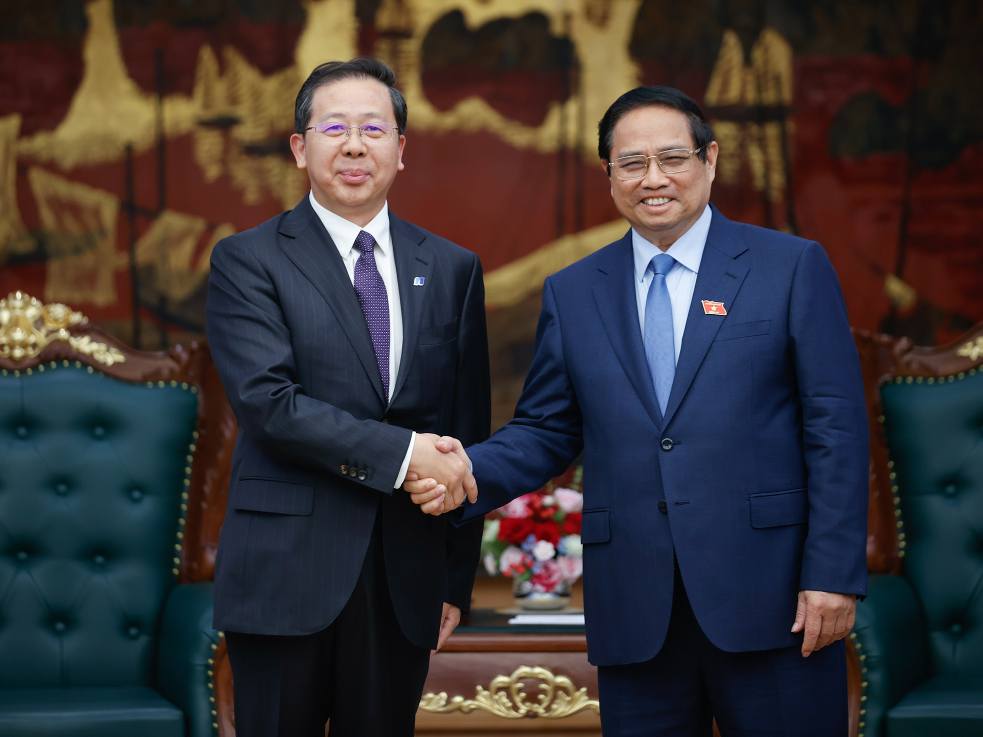 Thủ tướng Phạm Minh Chính tiếp Chủ tịch Tập đoàn Hoa Điện Trung Quốc- Ảnh 1. Thủ tướng Phạm Minh Chính tiếp Chủ tịch Tập đoàn Hoa Điện Trung Quốc- Ảnh 1.
