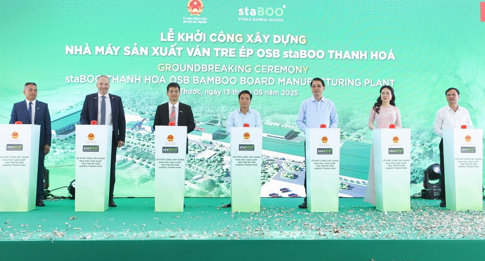 Chính thức khởi công nhà máy sản xuất ván tre ép quy mô lớn nhất thế giới tại tỉnh đông dân nhất Việt Nam- Ảnh 1. Chính thức khởi công nhà máy sản xuất ván tre ép quy mô lớn nhất thế giới tại tỉnh đông dân nhất Việt Nam- Ảnh 1.