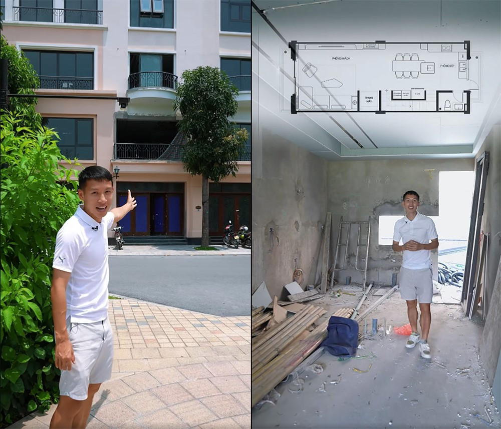 Chàng tiền vệ nổi tiếng với biệt danh ‘người không phổi’ của tuyển Việt Nam từng gây sốt khi xây nhà lầu 10 tỷ tặng bố mẹ, giờ lại khiến dân mạng rần rần vì ‘tậu’ biệt thự hạng sang cho vợ - ảnh 3
