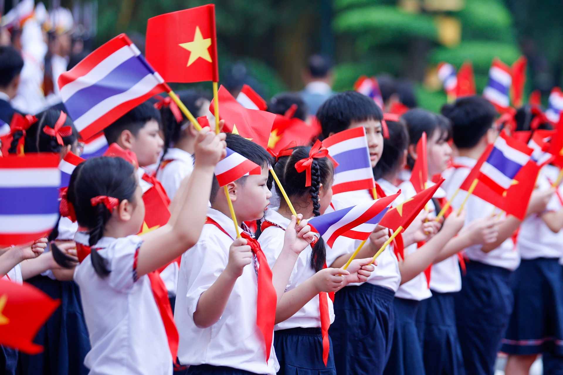 Thủ tướng Phạm Minh Chính chủ trì lễ đón chính thức Thủ tướng Thái Lan thăm Việt Nam- Ảnh 6. Thủ tướng Phạm Minh Chính chủ trì lễ đón chính thức Thủ tướng Thái Lan thăm Việt Nam- Ảnh 6.
