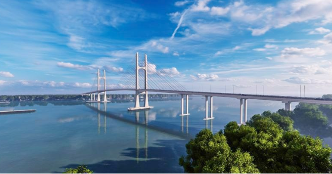 Đúng 3 tháng nữa, cây cầu gần 7.000 tỷ, cách cầu dây văng đầu tiên do Việt Nam thiết kế 3,8km sẽ khánh thành- Ảnh 1. Đúng 3 tháng nữa, cây cầu gần 7.000 tỷ, cách cầu dây văng đầu tiên do Việt Nam thiết kế 3,8km sẽ khánh thành- Ảnh 1.